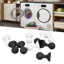 10PCS Universal Washer Door Prop Stoppers - Rubber Washing Machine Door Holders For Front Load Washers - Secure And Convenient Door Stopper Solution,Ball Head Suction Cups - Five In Black And Five In White - View 11