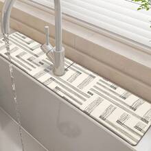 1pc, Sink Faucet Suction Pad, Drainage Pad, Kitchen, Bathroom Sink, Countertop, Drainage Pad, Diatomite Washbasin, And Cuttable Quick-Drying Pad. - Multicolor - View 10