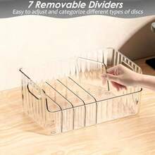 Soporte para CD transparente 2 unidades caja de almacenamiento de CD de plástico estantes de almacenamiento de CD organizadores de almacenamiento de DVD soporte de disco para hasta 40 - Transparente - Ver 3