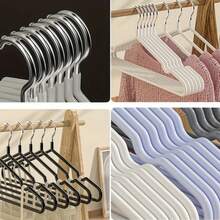 10个成人防滑涂层衣架，豪华家居衣柜服装裤子收纳架 - 彩色 - 查看 3