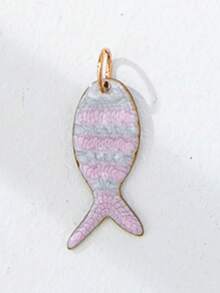 DIY彩色绳线珐琅吊坠套装，女士适用 - 可互换沙滩风和复古风吊坠（鱼、心形、龙虾、樱桃、蝴蝶结） - 绳线项链配件 - 完美打造个性化礼物和创意时尚造型 - 彩色 - 查看 45