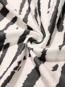 Amarilo 女士杏色黑色斑马纹性感 Y2K 垂褶高领露背交叉链条吊带紧身迷你连衣裙，适合夏季春季度假海滩派对夜店节日季春假吊带裙 - 杏黑色 - 查看 10