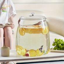 1个冰镇饮料桶、饮料分配器、冷水壶、饮水机、带水龙头的果汁瓶、家用啤酒、果汁和柠檬水分配器（带冰块）[不含支架] - 彩色 - 查看 7