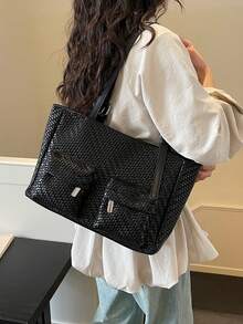 2026新款简约时尚手提包，适合办公室通勤，大容量单肩手提包，腋下挎包 - 彩色 - 查看 6