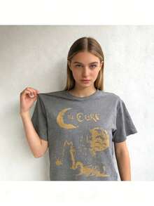 [Lunar Apex]Cure Tee, 90s Alt Rock, Unisex Shirt, Music Gifts, Lover Gifts, Cure Fan Gifts, Band Tee, Cure Graphic Tee100 Comfortable Cotton-Shirt - 灰色 - 查看 1