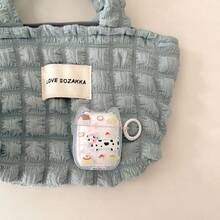 1个可爱斑点狗猫耳蓝牙耳机保护套，适用于 3/4、Pro 2、蓝牙12系列 - 彩色 - 查看 2