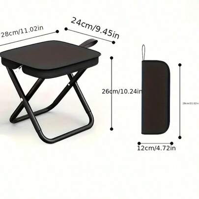 Portable Folding Pencil Stool, Suitable For Outdoor Picnics, Camping, And Fishing, With A Durable Iron Frame And Compact And Lightweight Design. |Suitable For Outdoor Camping, Picnics, Beaches, Road Travel, Camping Accessories, And Picnic Essentials.
