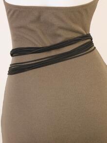 1PC Bohemian Snake Buckle Tassel Waist Belt - Perfect For Beach & Festival Outfits - A - View 8