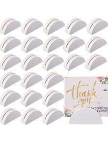 5pcs Wooden Table Number Holders, Semi-Circle Wooden Table Card Stands, Suitable For Weddings, Restaurants, Banquets, Birthday Parties, Reusable As Photo Frames Or Menu Holders - Multicolor - View 9