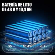 F1 Bicicleta eléctrica plegable para adultos Little Dolphin de 14 pulgadas, 500W, 48V 10AH, autonomía de conducción de 35 km/h , carga máxima 150KG, motor alto sin escobillas, suspensión doble de 2 plazas, neumáticos todo terreno de 3 velocidades, luz LED - con bolsa de asiento grande que absorbe los golpes, cesta de tela, pequeños pies cromados plegables, tubo del sillín que absorbe los golpes - Gris - Ver 8
