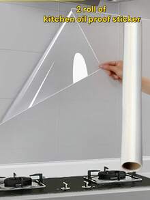 1 Roll Static Adsorption Wall Protection Film, Waterproof Wall Protection Film, Removable Anti Scratch Wall Static Protection Film, Suitable For Bedroom, Living Room, Home And Dormitory Decoration, High Temperature Resistance, Kitchen Accessories, Home Decor - Multicolor - View 15