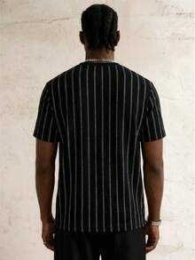 Camvyn Cực kỳ mát mẻ! Áo thun nam tay ngắn dáng suông cổ điển phong cách núi rừng, chất liệu nhăn nhẹ. - màu đen - Xem 2