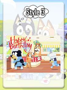 Bluey Broyi Background Decoration Items With Cartoon Themes For Family Gatherings, Party Balloons For Home Parties, Anniversary Party Decorations, Birthday And Holiday Party Supplies, Gifts For Sending To Friends And Family At Parties And Gatherings. - Multicolor - View 9