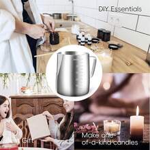 Nồi nấu sáp làm nến 600ml, 100 bấc nến, 100 miếng dán bấc, 10 giá đỡ bấc và miếng đệm chống rung, thích hợp cho nến thơm và các sản phẩm thủ công bằng sáp (Xanh dương-C) - mặc định - Xem 6