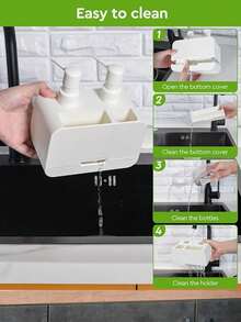 1 Bộ bình đựng xà phòng phong cách tối giản Bắc Âu, bình đựng dầu gội và sữa tắm để bàn trong phòng tắm, bình có thể tái sử dụng, kiểu dáng tương tự như bình bơm dùng trong khách sạn và nhà nghỉ. - Nhiều màu - Xem 9