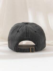 1pc Retro Printed Washed Distressed Soft Crown Baseball Cap, Unisex Sun Hat For Casual Wear And Outfit Matching - Multicolor - View 7