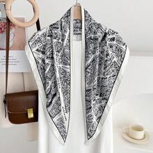 1pc Elegant Polyester (Polyester) Triangle Scarf, Suitable For All Seasons Decoration,Beach,Holiday - #1 White - View 6