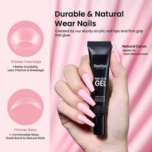 Beetles Gel Nail Kit Short Almond Gift Spree Easy DIY Extension Set Gift For Women - Coffin Long 576pcs (Etch-x Nail Kit) - View 4