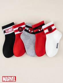 Marvel 5 pares de calcetines de tobillo estampados para niños, con licencia oficial - Multicolor - Ver 6