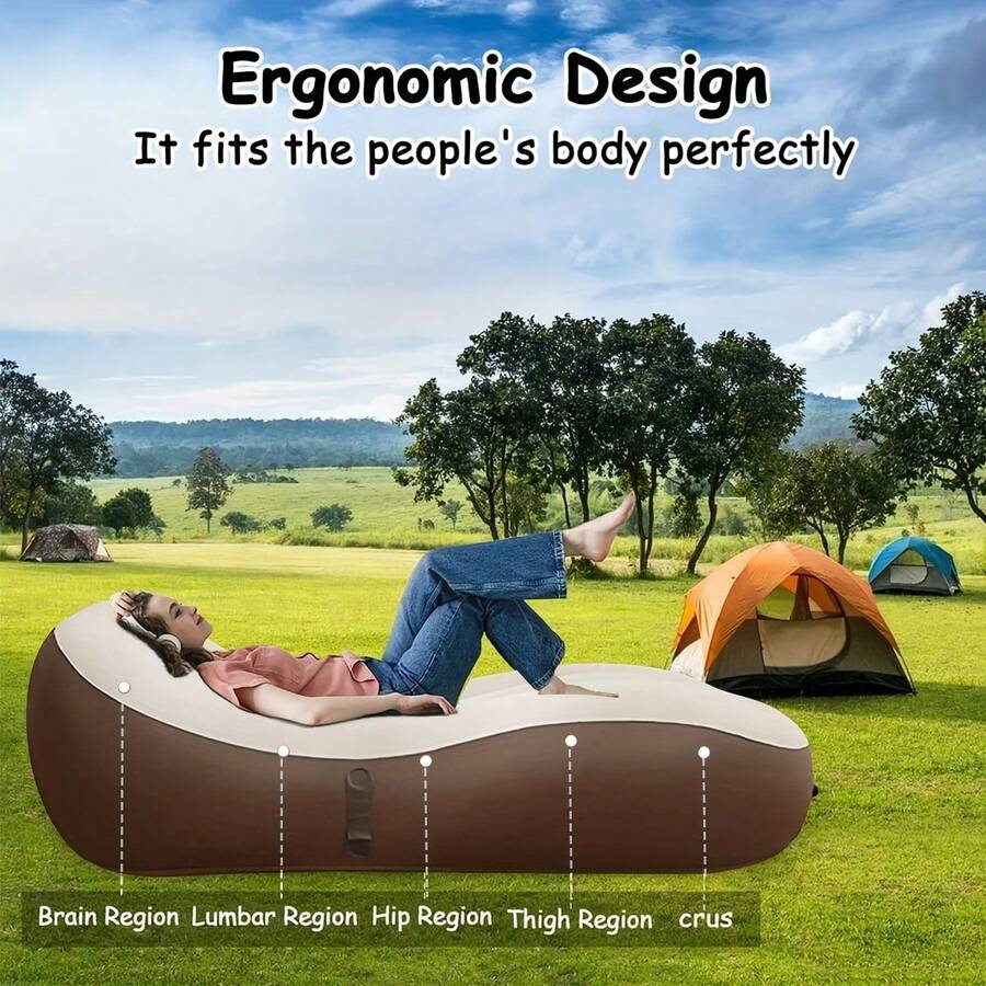 Ghế sofa và ghế thư giãn bơm hơi di động, thích hợp cho cắm trại, dã ngoại và các chuyến đi biển. Có thể sử dụng trong nhà và ngoài trời. Lý tưởng cho không gian sống trong nhà và ban công. Hai kiểu dáng được giao ngẫu nhiên. - Nhiều màu - Xem 1