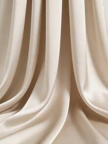 1pc Silky Soft Satin Fabric, Suitable For Wedding Decoration, Bridal Gown, Sewing, Accessories, DIY Crafts - Beige - View 3