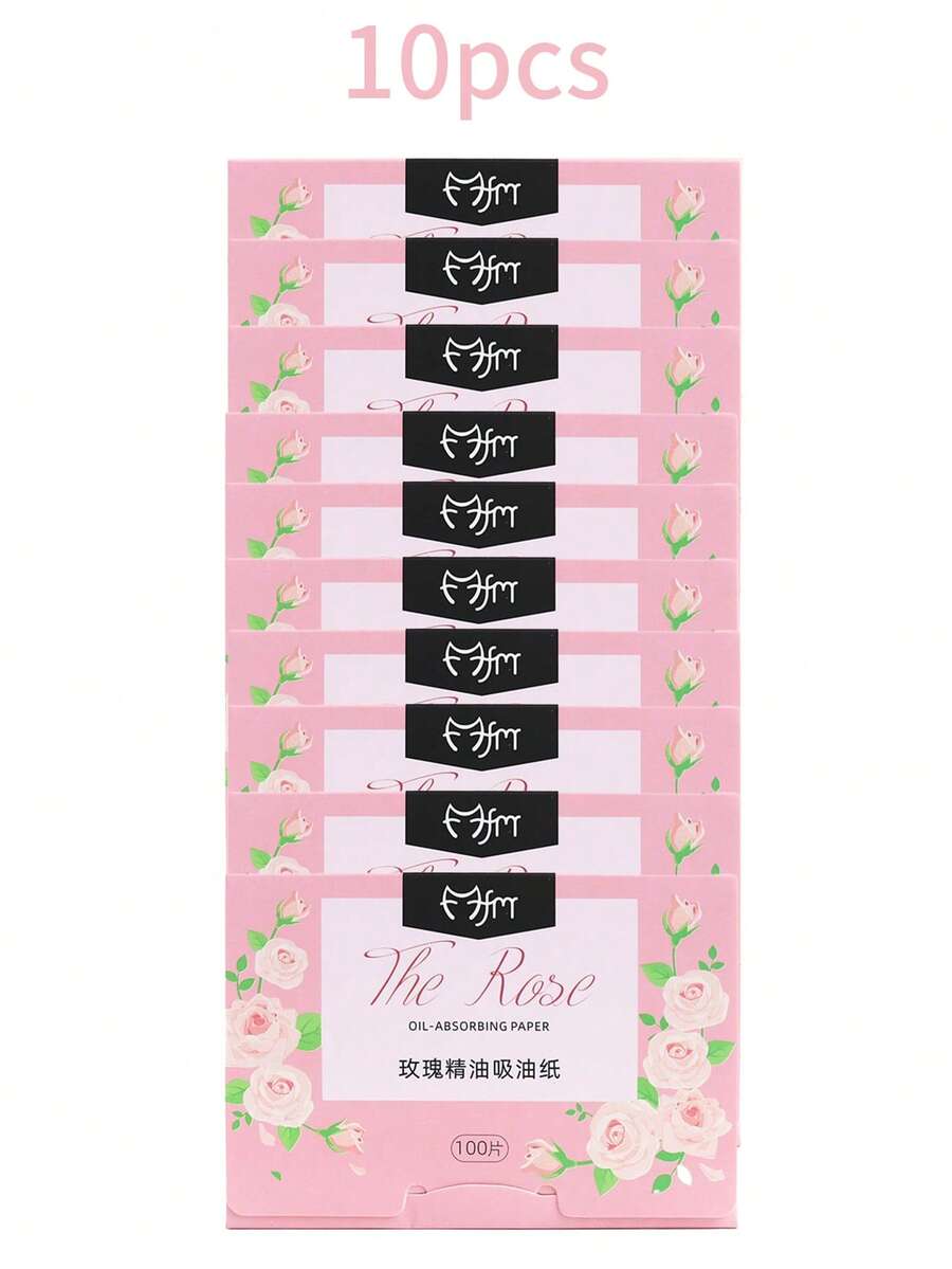 Rose Scented Oil Blotting Paper 100 Sheets - Pink - View 1