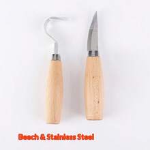 1 Set Curved Carving Knives, DIY Wood Carving Tools, Handmade Craft Tools, Wood Carving Knife, Essential Gardening Tools - A - View 1