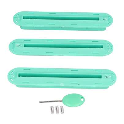 3Pcs/set Surfboard Rudder Groove Plastic Finned Box Plug Fin Plug Base with Screws