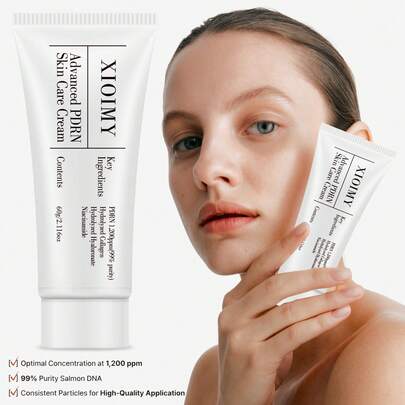 Xioimy 60g Crema hidratante premium de salmón, infundida con colágeno hidrolizado, ácido hialurónico y niacinamida, altamente hidratante, suavizante e hidratante, apta para todo tipo de pieles