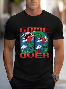 TAGLIE FORTI. T-shirt con stampa dei personaggi NGS, t-shirt da uomo ideale per la camera da letto, per uscire o per viaggiare, lavabile in lavatrice, puro cotone, perfetta per Natale, San Valentino e altro ancora, 100% cotone, girocollo, maniche corte, stile classico, t-shirt da concerto, t-shirt con stampa grafica, comoda e casual, adatta a tutte le stagioni, t-shirt da festa, t-shirt di coppia, regalo ideale. N. 152 - nero - Visualizzare 1