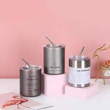 Customizable Stainless Steel Insulated Cold Brew Coffee Cup With Straw - Multicolor - View 3