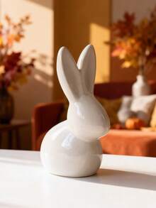 1个陶瓷兔子摆件 - 可爱简约风格，适合复活节装饰、桌面摆设、客厅玄关柜装饰、节日派对装饰，是理想的礼物之选。 - 彩色 - 查看 11