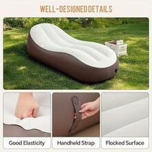 Sofá y silla de salón inflables portátiles, adecuados para camping, picnics y salidas a la playa. Se pueden usar en interiores y exteriores. Son ideales para espacios de vida en el hogar y balcones. Se envían aleatoriamente dos estilos. - Multicolor - Ver 7