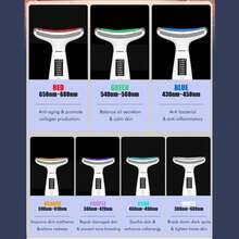 7-Color LED Face Massager, Multi-Functional Facial & Neck Skin Care Tool, Suitable For Home Skincare - Multicolor - View 7