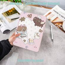 Cute Dachshund Bakery Theme, With Pink-Brown Cartoon Hand-Drawn Style, Paired With Bread, Pretzels And Healing Small Elements, Sweet And Playful. 360° Rotating Stand For Multi-Angle Viewing/Writing, Built-In Pencil Slot, All-Around Anti-Drop Protection With Soft Edge Fit, Combining Beauty And Protection.Compatible Models : Mini6/7 | 2017-2021/10/11 Gen | Air1/2/3/4/5/6/7 | Pro 10.5/11/12.9/13 Inch All Versions. - Multicolor - View 2