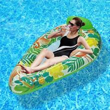 1个热带树叶印花充气泳池漂浮垫 PVC水上躺椅 游泳池派对趣味水上漂浮座椅 泳池配件 - A - 查看 4
