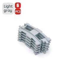 Train Track Building Blocks Accessories Toy,Classic Railway Track With Curved Tracks,Straight Tracks,Switches Tracks,Crossover - Compatible With All Major Brands, Big Blocks Tracks Toy For Kid - Light Grey - View 11