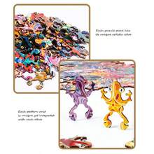 1盒卡通可爱青蛙拼图，早教认知拼图板，儿童拼图，宝宝专注力训练启蒙玩具 - 彩色 - 查看 8