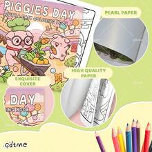 GDTME DIA DOS PORQUINHOS: Livro de Colorir com Padrão Simples e Ousado para Adultos e Crianças, Livro de Pintura Fofo, Ótimo para Páscoa, Dia das Mães, Festa de Natal, Halloween e Presentes de Aniversário - Cenas Adoráveis para Colorir e Relaxar: Adequado para Amigos que Gostam de Colorir e Volta às Aulas (Espaço Aconchegante para Colorir) - DIA DOS PORQUINHOS - Visão 5
