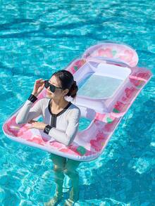 1pc Inflatable Water Floating Lounger, Adult Inflatable Floating Bed, Dual-Use Summer Water Recliner, Swimming Pool Party, Beach Fun - A - View 3