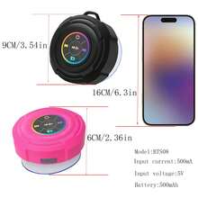 迷你无线防水浴室音箱，带吸盘 - 查看 6