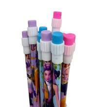 6支装 K-POP 系列铅笔，带橡皮擦笔帽，文具配件 - 彩色 - 查看 3