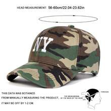 1顶男士纽约字母刺绣迷彩印花棒球帽，时尚可调节防晒休闲帽，适合春季、秋季郊游、旅行、海滩、派对等场合。 - 多色 - 查看 2