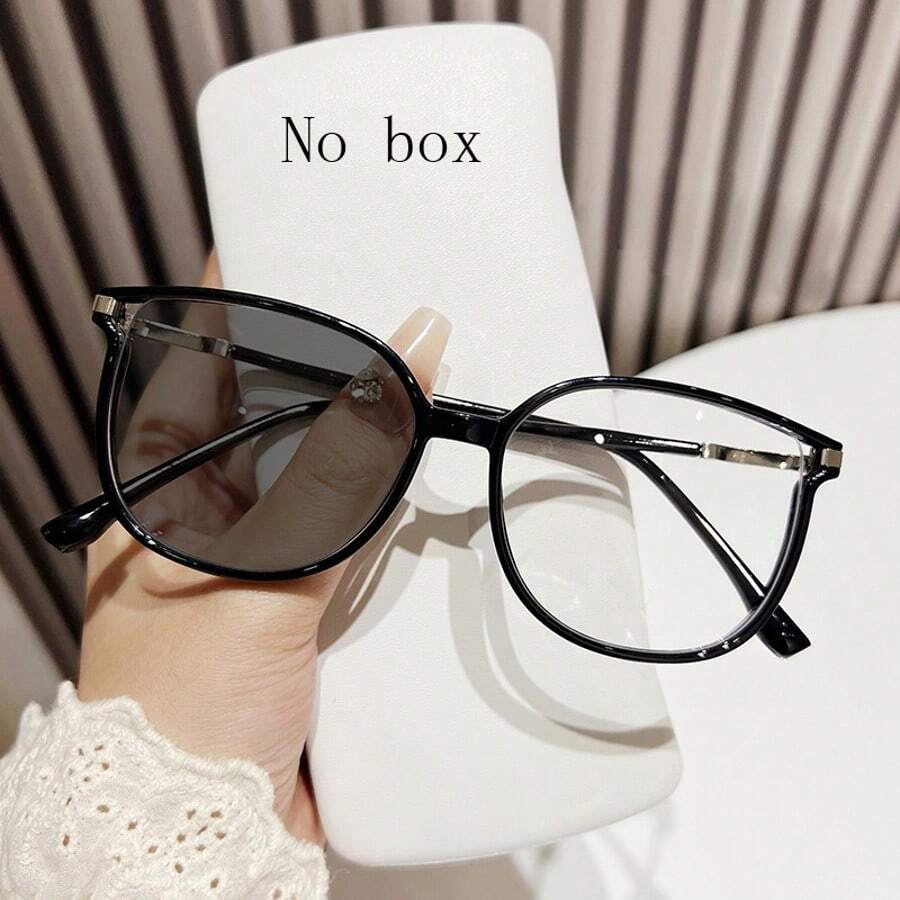 1副女士时尚眼镜，优雅街头风高端眼镜 - 黑色 - 查看 1