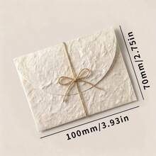 5Pcs Pleated Texture Envelopes With Hemp Rope Binding, Plant Embossed Paper Envelopes 3.93*2.75 Inches For Greeting Cards Wedding Invitations Festival Birthday & Thank You Notes - A3.93*2.75in Pleated Style - View 11