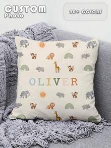1 chiếc vỏ gối in chữ tùy chỉnh cá nhân hóa, in hai mặt, phù hợp cho ngày lễ, vỏ gối in tên theo yêu cầu, quà tặng cho gia đình, bạn bè và chính bạn - trắng - Xem 3