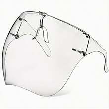2pcs - (Comes With A Piece Of Eyeglass Cloth) Anti Fog Face Mask Protective Screen, With Both Splash And Drip Resistant Design - Transparent Polycarbonate Face Shield , Kitchen, Outdoor, Salon, Laboratory And Other Places - Easy To Wear And Clean, - A - View 5