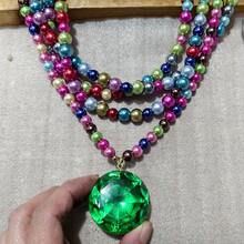 多层夸张心形串珠项链，时尚优雅可爱紫色女士创意颈链，派对礼物 - 紫鑽 - 查看 6