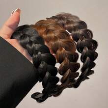 Handmade Braided Wig Headband, Fishbone Braid Wig Hair Hoop, Comb Hairband Hair Accessories HA2800 - Multicolor - View 7