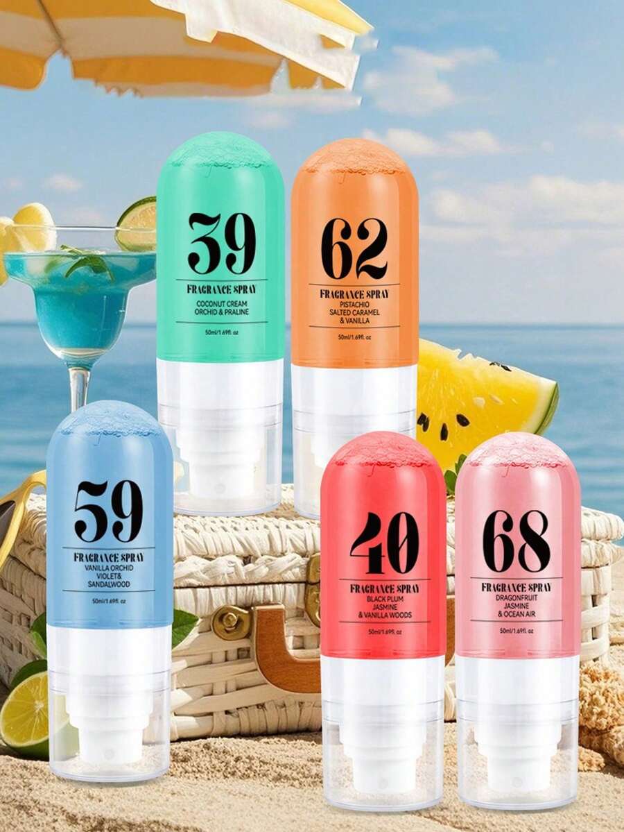 50毫升巴西香氛喷雾,5种系列可选,室内外空气清新剂,多层舒缓喷雾,持久散发自然清新迷人的花香、椰香、果香、柑橘香、木香和海洋香调,适用于约会、派对、聚会、节日、居家、酒店、办公室等场合。 - KW-213-倒立 - 查看 1